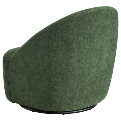 Leon Chenille Upholstered Swivel Accent Chair Green