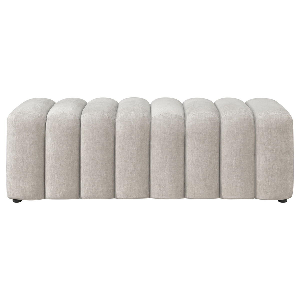 Summer Upholstered Channel Accent Bench Greige