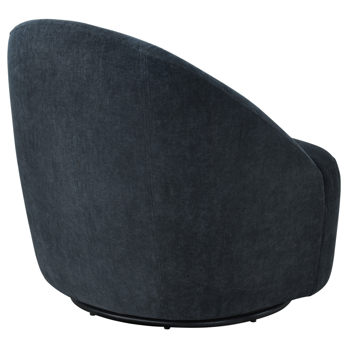 Leon Chenille Upholstered Swivel Accent Chair Black