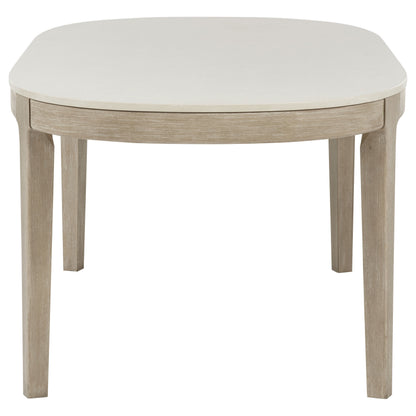 Lucaire 84-inch Cultured Marble Top Dining Table Honed Cream
