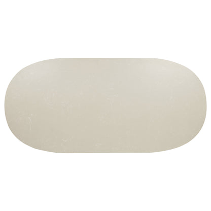 Lucaire 84-inch Cultured Marble Top Dining Table Honed Cream