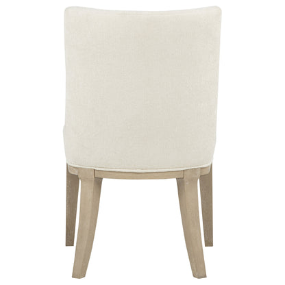 Lucaire Arched Upholstered Dining Side Chair Cream (Set of 2)
