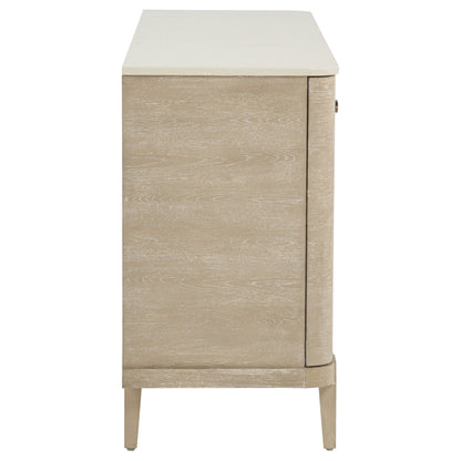 Lucaire 2-door 3-drawer Cultured Marble Top Sideboard Sandstone