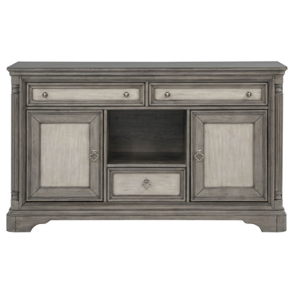 Cresswell 2-door 3-drawer Wine Storage Buffet Weathered Taupe