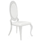 Antoine 7-piece Rectangular Glass Top Dining Table Set White