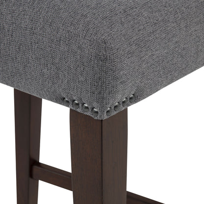 Naser Parsons Dining Side Chair Grey and Dark Walnut (Set of 2)