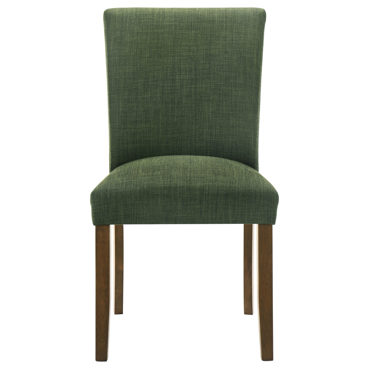 Paxton 5-Piece Round Glass Top Dining Set with Green Parsons Chairs