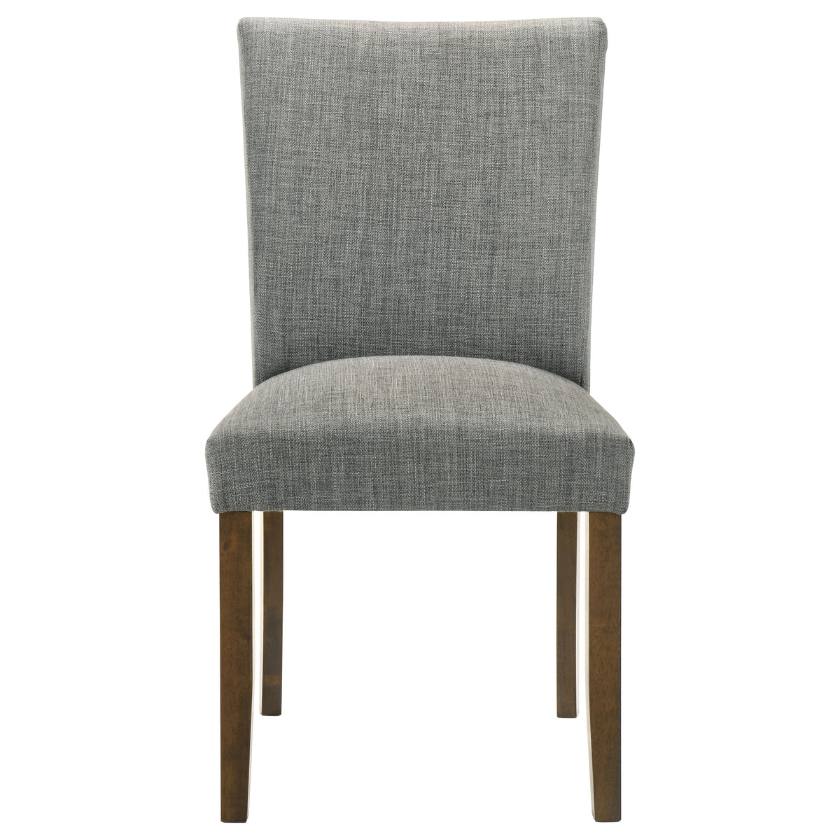 Paxton 5-Piece Round Glass Top Dining Set with Grey Parsons Chairs