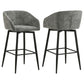 Rainer Fabric Upholstered Swivel Bar Chair Charcoal (Set of 2)