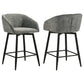 Rainer Fabric Upholstered Swivel Counter Height Chair Charcoal (Set of 2)