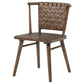Tallis Woven Leatherette Back Dining Side Chair Brown (Set of 2)
