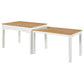 Sykes 47-inch 2-piece Nesting Dining Table Natural and White