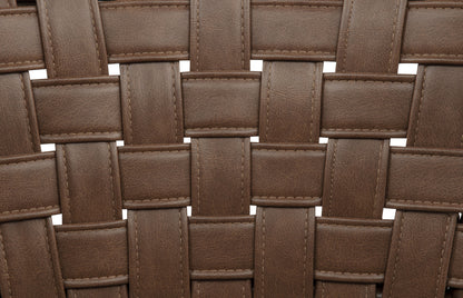 Tallis Woven Faux Leather Back Counter Chair Brown (Set of 2)