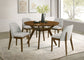 Mueller 48-inch Round Mindi Veneer Dining Table Brown