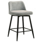 Mellor Fabric Upholstered Swivel Counter Chair Grey (Set of 2)