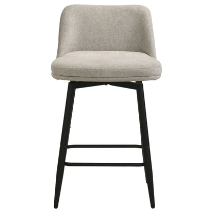 Mellor Fabric Upholstered Swivel Counter Chair Slate Brown (Set of 2)