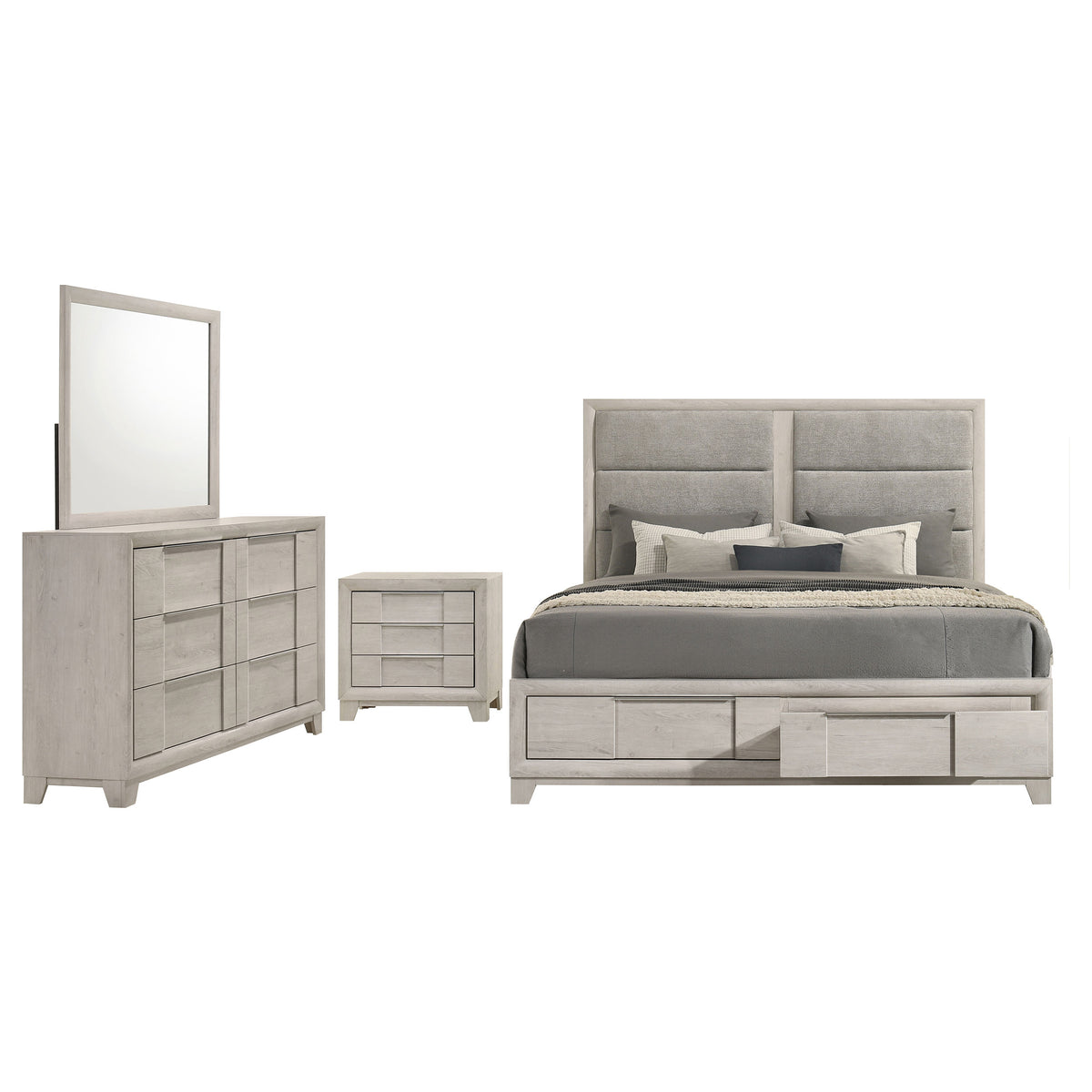 Farre 4-piece Queen Bedroom Set Washed Grey