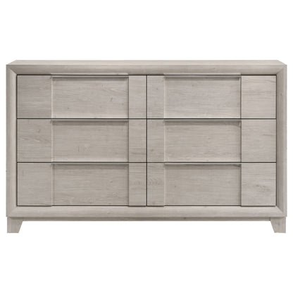 Farre 6-drawer Dresser Washed Grey