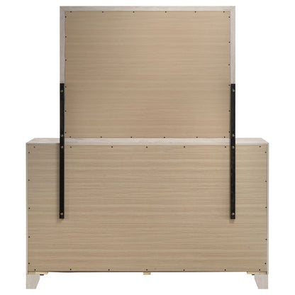 Farre 6-drawer Dresser with Mirror Washed Grey