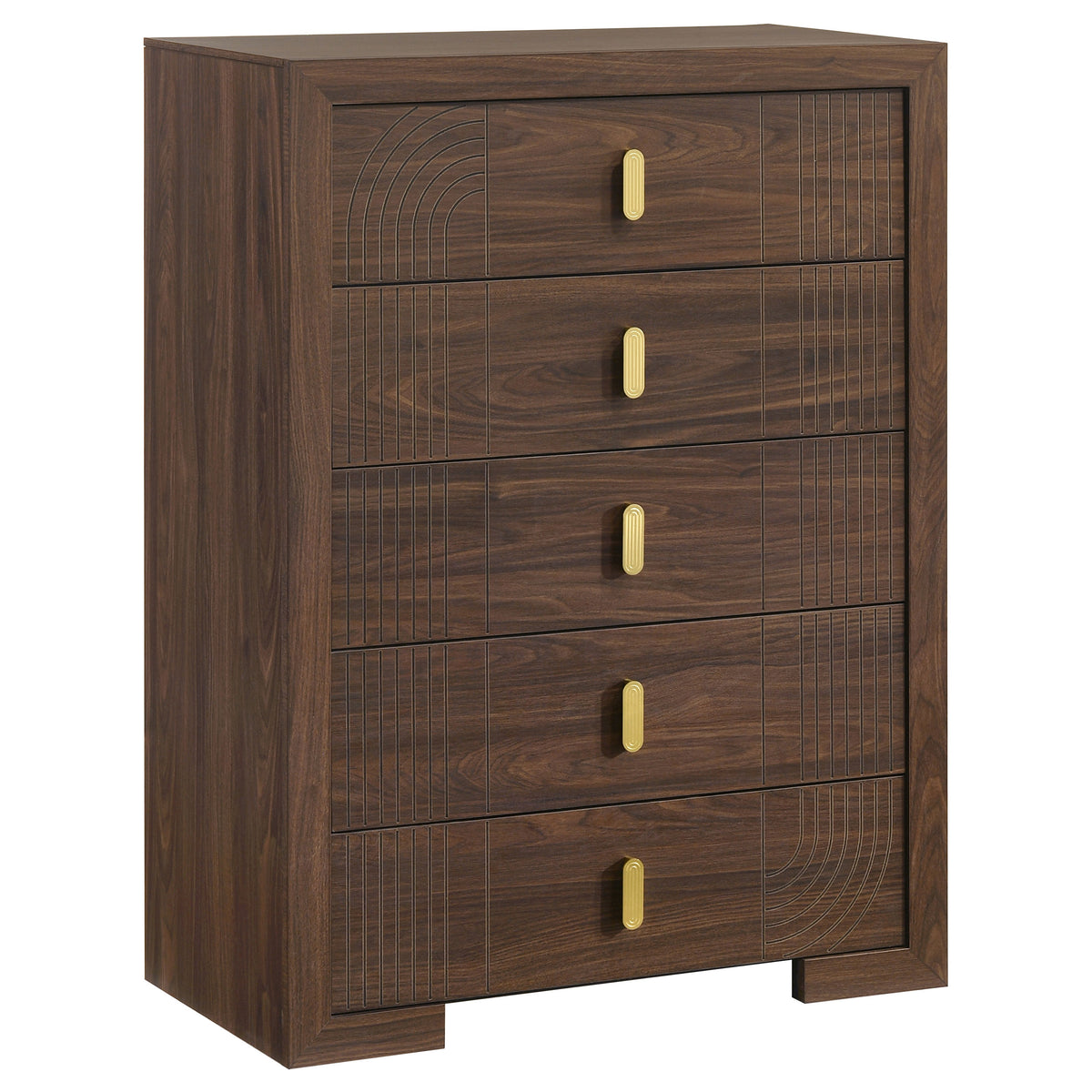 Etienne 5-piece Queen Bedroom Set Walnut