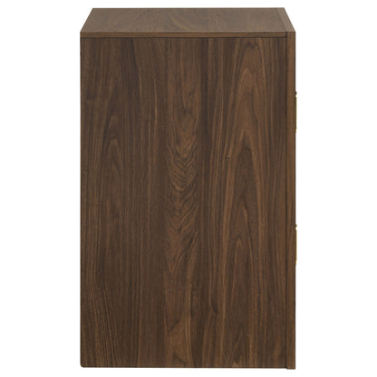 Etienne 2-drawer Nightstand Bedside Table Walnut