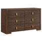 Etienne 6-drawer Bedroom Dresser Walnut