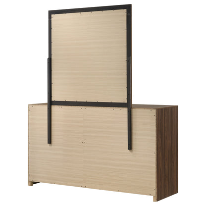 Etienne 6-drawer Dresser with Mirror Walnut