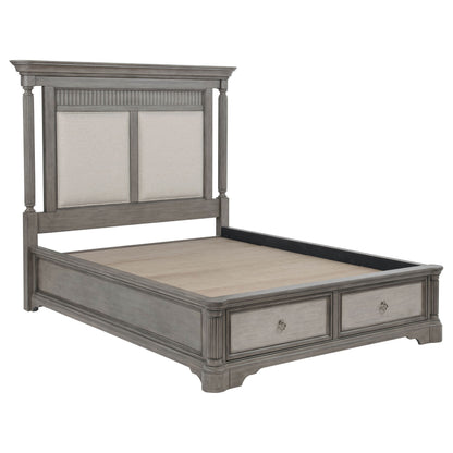 Cresswell California King Storage Platform Bed Weathered Taupe