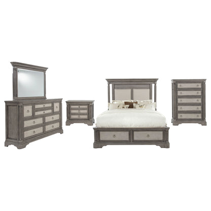 Cresswell 5-piece Queen Storage Bedroom Set Weathered Taupe