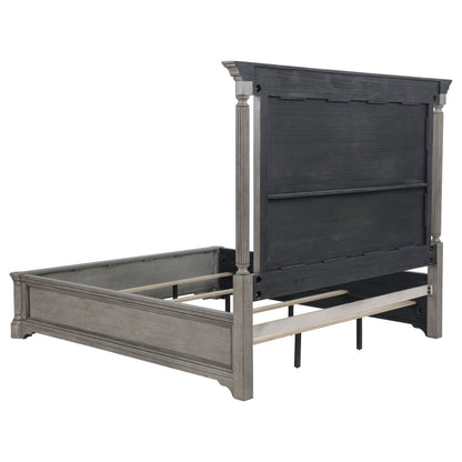 Cresswell Eastern King Upholstered Panel Bed Weathered Taupe