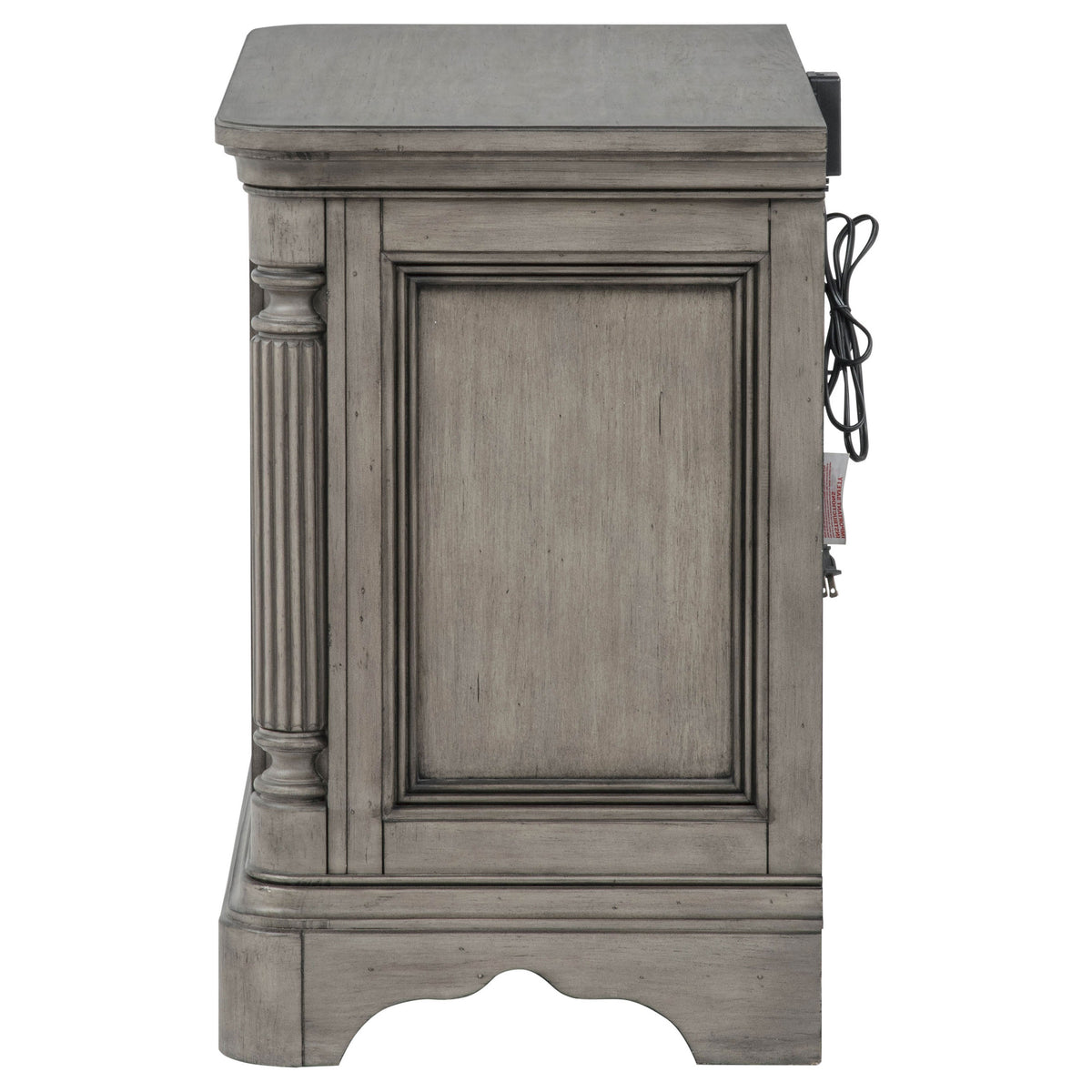 Cresswell 3-drawer Nightstand Bedside Table Weathered Taupe