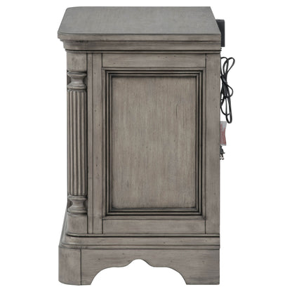 Cresswell 3-drawer Nightstand Bedside Table Weathered Taupe