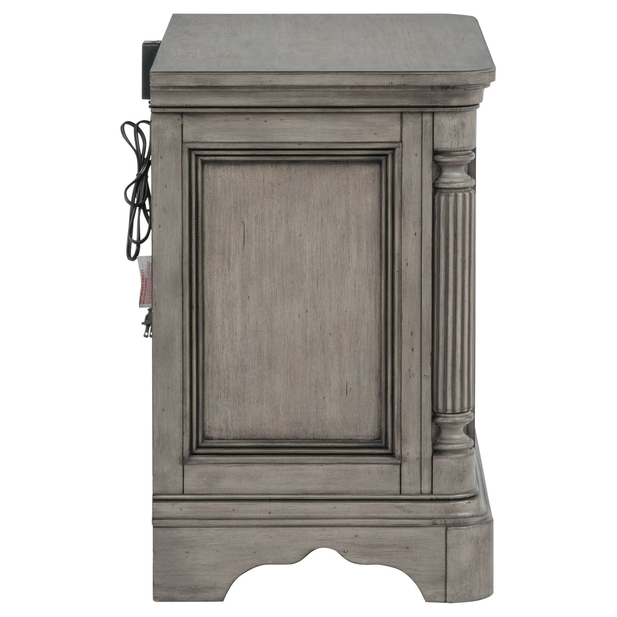 Cresswell 3-drawer Nightstand Bedside Table Weathered Taupe
