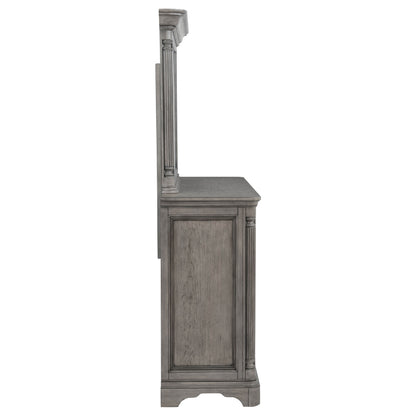 Cresswell 8-drawer Dresser with Mirror Weathered Taupe
