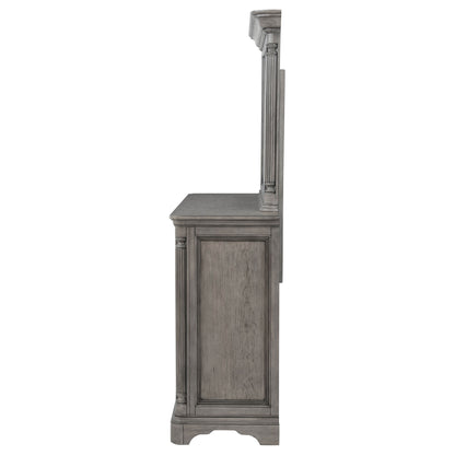 Cresswell 8-drawer Dresser with Mirror Weathered Taupe