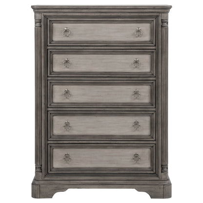 Cresswell 5-drawer Chest of Drawers Weathered Taupe