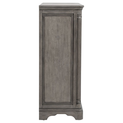 Cresswell 4-drawer Door Chest with Hidden Storage Weathered Taupe