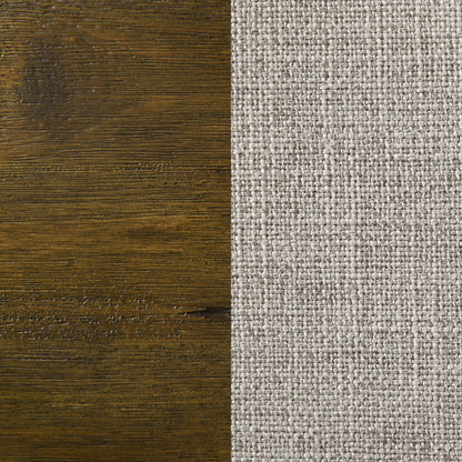 Doherty California King Linen Panel Bed Rustic Brown