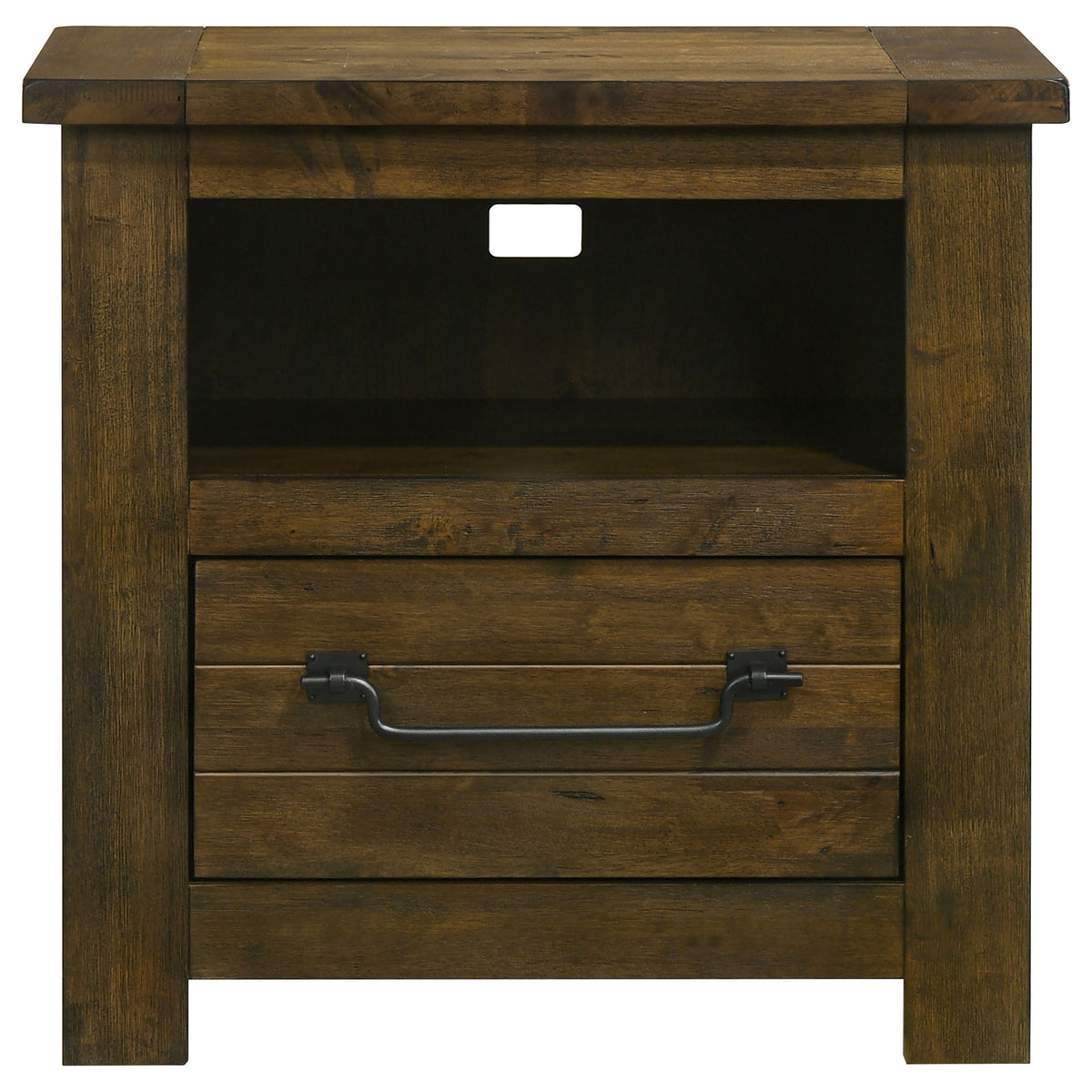 Doherty 1-drawer Nightstand Bedside Table Rustic Brown