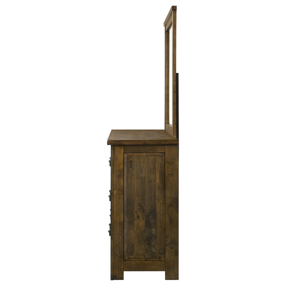 Doherty 6-drawer Dresser with Mirror Rustic Brown