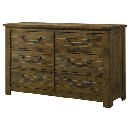 Doherty 6-drawer Bedroom Dresser Rustic Brown