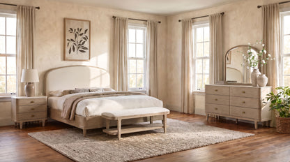 Lucaire 4-piece Eastern King Bedroom Set Sandstone