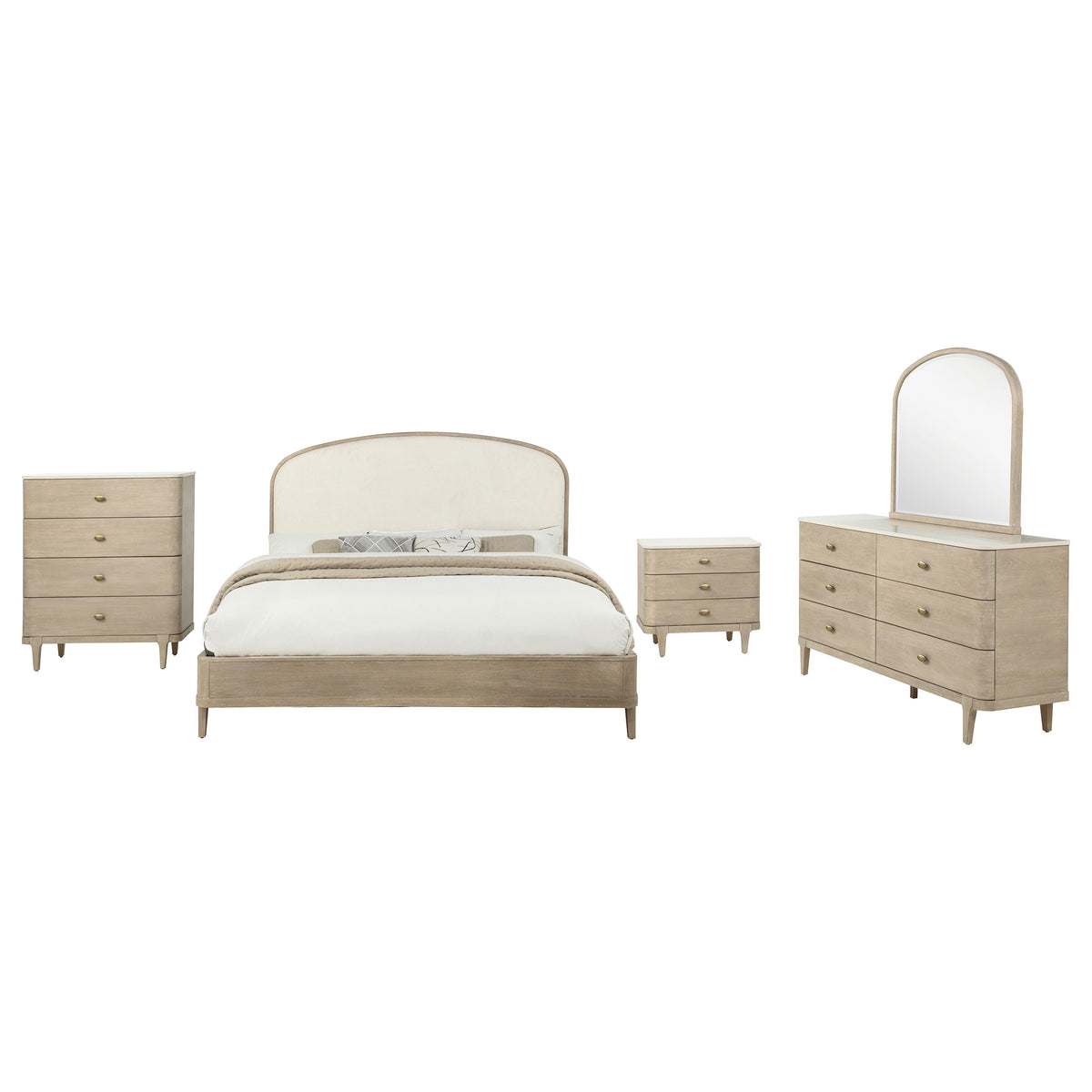 Lucaire 5-piece California King Bedroom Set Sandstone