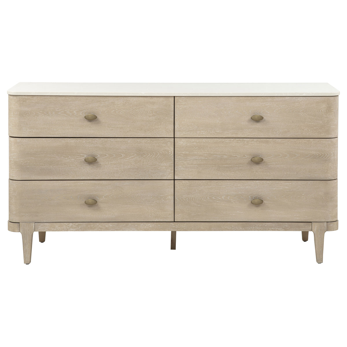 Lucaire 6-drawer Dresser Cabinet Sandstone