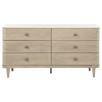 Lucaire 6-drawer Dresser Cabinet Sandstone