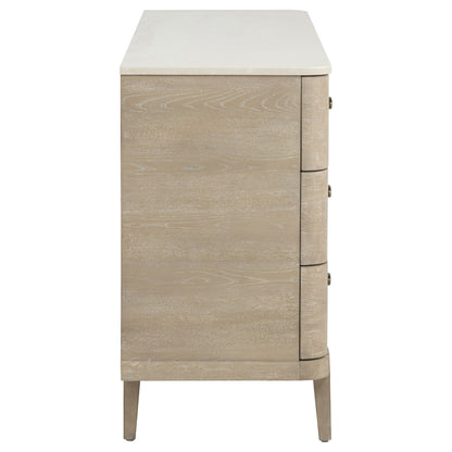 Lucaire 6-drawer Dresser Cabinet Sandstone