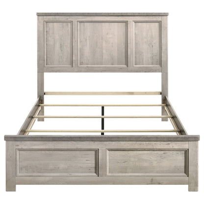 Nevado Farmhouse Eastern King Panel Bed Grey and Weathered Taupe