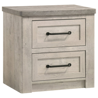 Nevado 4-Piece Eastern King Panel Bedroom Set Grey and Weathered Taupe