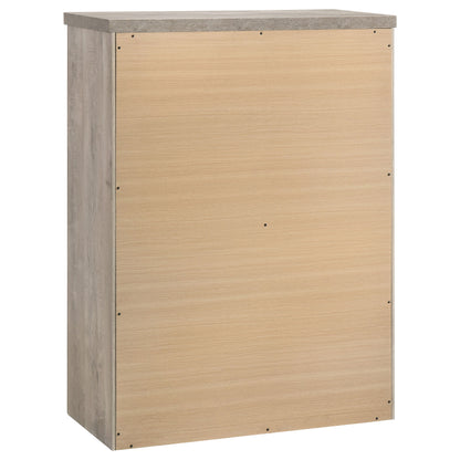 Nevado 5-Piece Eastern King Panel Bedroom Set Grey and Weathered Taupe
