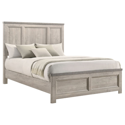 Nevado Farmhouse Queen Panel Bed Grey and Weathered Taupe